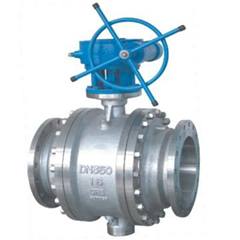 Q347H stainless steel worm gear fixed ball valve